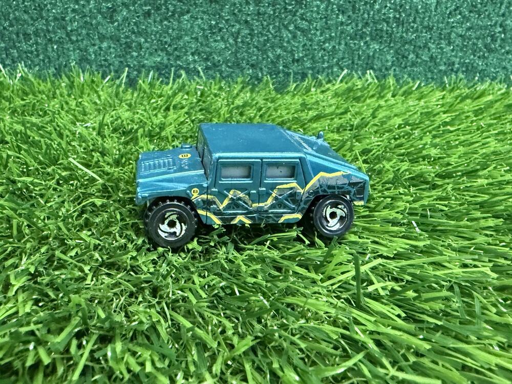 Vintage Hot Wheels 1991 Humvee Teal Green Diecast SUV Truck Mattel India